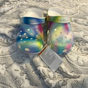 Tie dye crocs